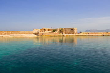 Architecture of the old Venetian port in Chania on Crete, Greece