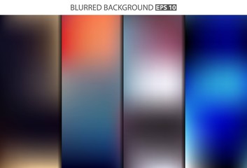 Abstract Creative concept vector multicolored blurred background set. For Web and Mobile Applications, art illustration template design, business infographic and social media, modern decoration