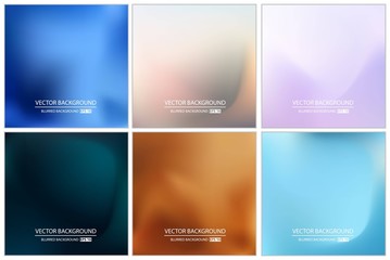 Abstract Creative concept vector multicolored blurred background set. For Web and Mobile Applications, art illustration template design, business infographic and social media, modern decoration