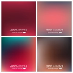 Abstract Creative concept vector multicolored blurred background set. For Web and Mobile Applications, art illustration template design, business infographic and social media, modern decoration