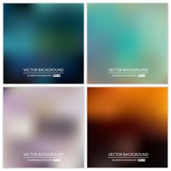 Abstract Creative concept vector multicolored blurred background set. For Web and Mobile Applications, art illustration template design, business infographic and social media, modern decoration
