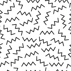Seamless pattern with zigzag. Memphis