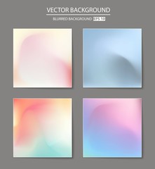 Abstract Creative concept vector multicolored blurred background set. For Web and Mobile Applications, art illustration template design, business infographic and social media, modern decoration