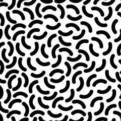 Memphis seamless pattern. 90s style. Abstract worms