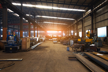 Fototapeta premium Large steel processing plant