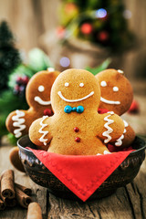 Gingerbread man on table