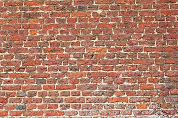old damaged brick wall background