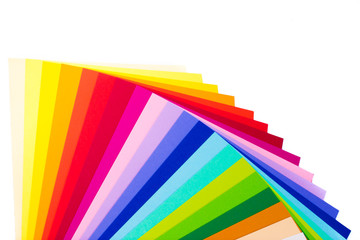 Fototapeta premium Sheets of colored paper. Colorful background. Back to school.