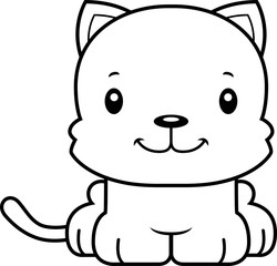Cartoon Smiling Kitten