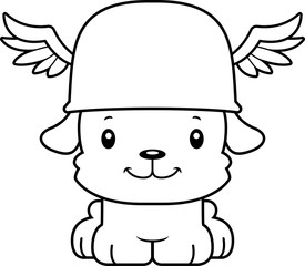 Fototapeta premium Cartoon Smiling Hermes Puppy