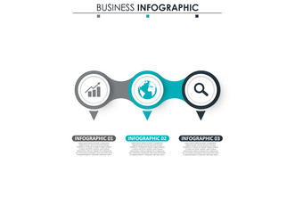 Business data, chart. Abstract elements of graph, diagram with 3 steps, strategy, options, parts or processes. Vector business template for presentation. Creative concept for infographic