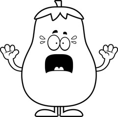 Scared Cartoon Eggplant