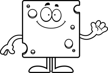 Cartoon Swiss Cheese Waving