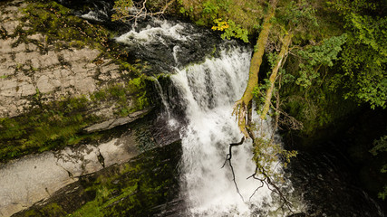 Aerial view of a waterfall