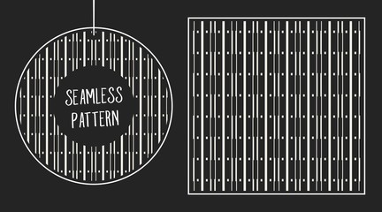 Abstract concept vector monochrome geometric pattern. Black and white minimal background. Creative illustration template. Seamless stylish texture. For wallpaper, surface, web design, textile, decor.