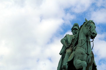 Standbild Kaiser Wilhelm I. an der Kölner Hohenzollernbrücke