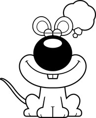 Cartoon Mouse Dreaming