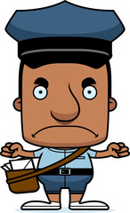 Cartoon Angry Mail Carrier Man
