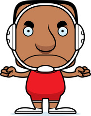Cartoon Angry Wrestler Man