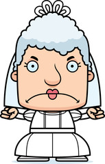Cartoon Angry Bride Woman