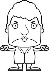 Obraz na płótnie Canvas Cartoon Angry Doctor Woman