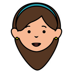 beautiful woman head avatar character