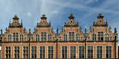 Fototapeta premium Poland, View on the old city in Gdansk is located at the Baltic sea