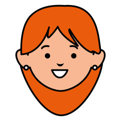 Fototapeta premium beautiful woman head avatar character