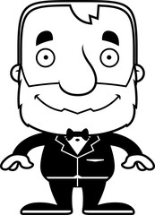 Cartoon Smiling Groom Man
