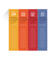 set of vertical infographic option colorful banners