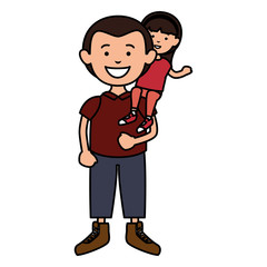 father with daughter avatars characters