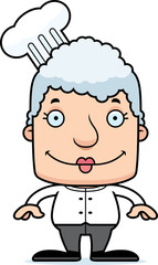 Cartoon Smiling Chef Woman