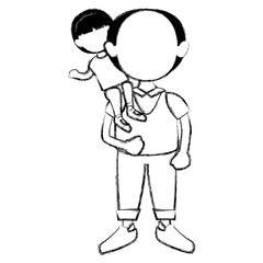 grandfather with grandson avatars