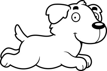 Cartoon Golden Retriever Running