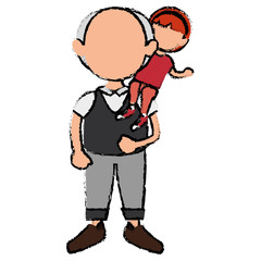 grandfather with grandson avatars