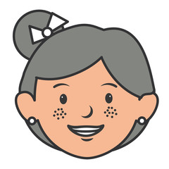 beautiful woman head avatar character