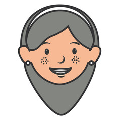 beautiful woman head avatar character