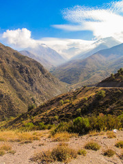 Andes mountains landscape in Chile