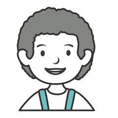 cute little boy avatar character vector illustration design