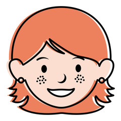 beautiful woman head avatar character
