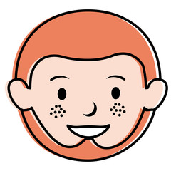 young man head avatar character