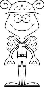 Cartoon Smiling Zookeeper Butterfly