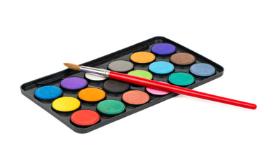 Palette with brush