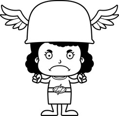 Obraz premium Cartoon Angry Hermes Girl