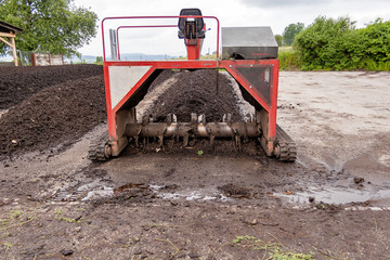 Industrial compost aerator machinery, middle size for small business