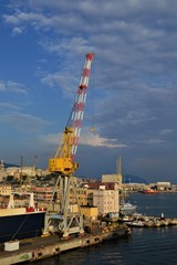 Fototapeta premium Kran am Hafen