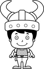 Cartoon Smiling Viking Boy