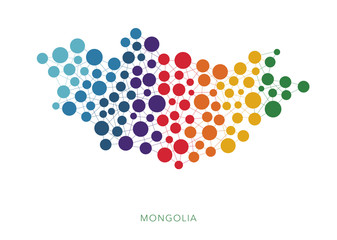 dotted texture Mongolia vector background
