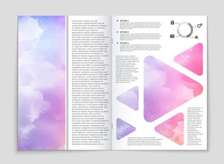 Fototapeta premium Abstract vector layout background set. For art template design, list, front page, mockup brochure theme style, banner, idea, cover, booklet, print, flyer, book, blank, card, ad, sign, sheet,, a4.
