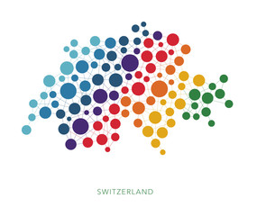dotted texture Switzerland vector background